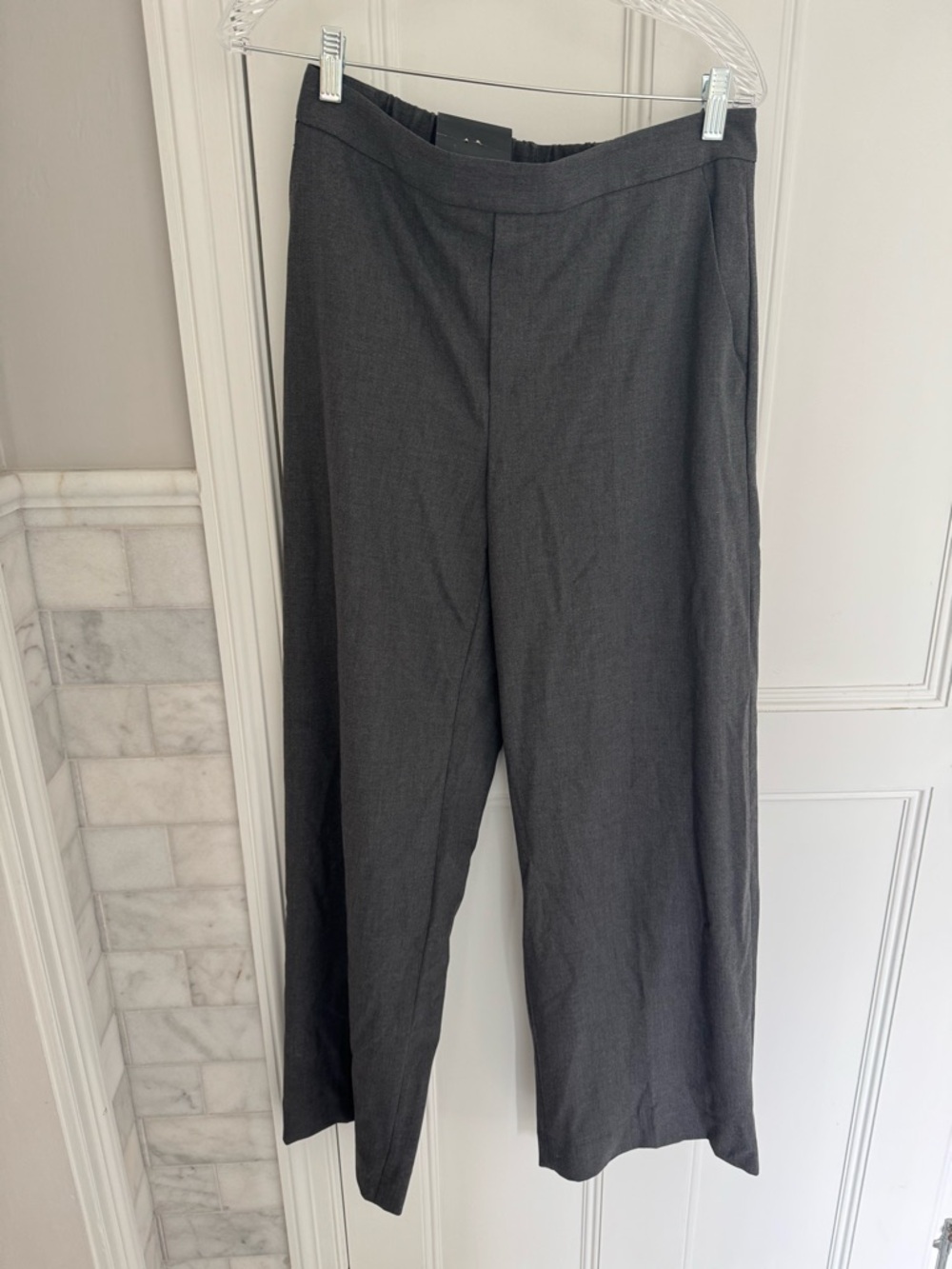 Banana Republic Dark Gray Wide-Leg Trousers